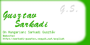gusztav sarkadi business card
